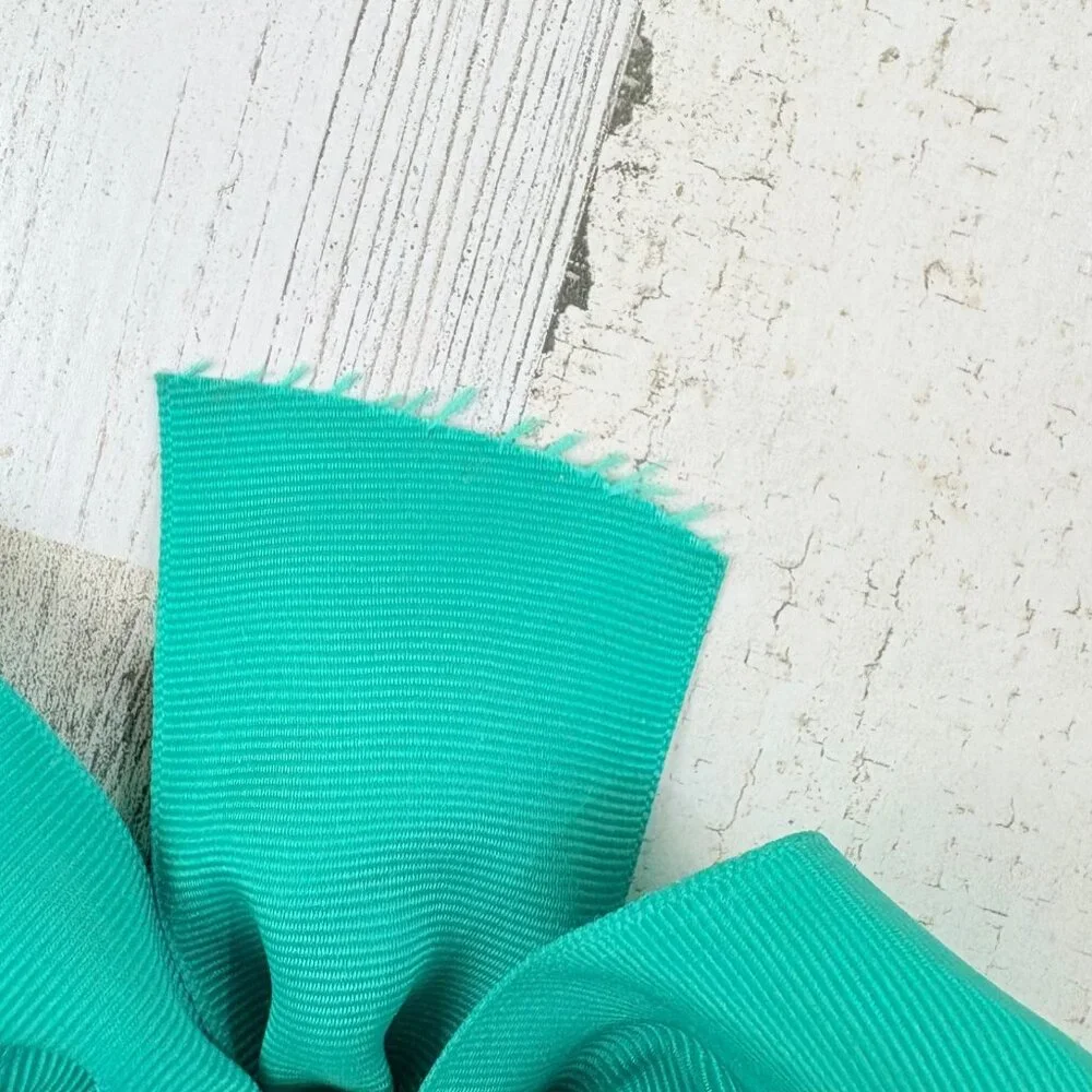 Vtg Artist's Palette Green Hair Bow Barette 90s